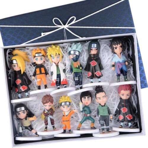 ELBCOS Naruto Kakashi Lee Neji Gaara Sasuke Nara Shikamaru Itachi Deidara 10-12com Q ver. Model Action Figure Toys