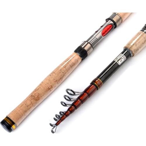 FISH KING Telescopic Carp Fishing Rod Pole 24T 99% Carbon 1.8m 2.1m 2.4m 2.7m 3m High Quality Carbon Spinning Boat Rock Sea Rod
