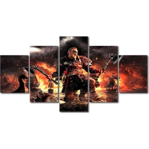 God of War Kratos Painting Wall Art Poster Canvas Painting Nordic Wall Pictures Living Room Home Decor No Frame