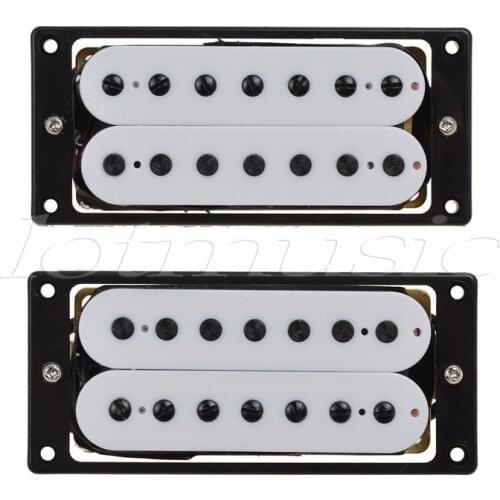 Electric Guitar Pickups Humbucker Bridge Neck Set Black Double Coil Pickup 7 String Guitar Parts Accessories