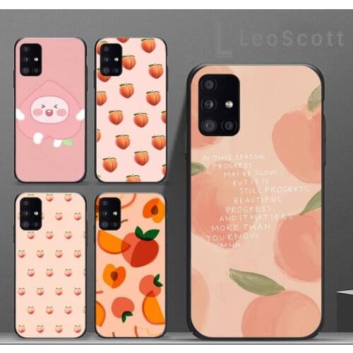 Summer Peach Phone Cases For Samsung A50 A51 A71 A31 A21S S8 S9 S10 S20 S21 Plus Fe Ultra 4G 5G