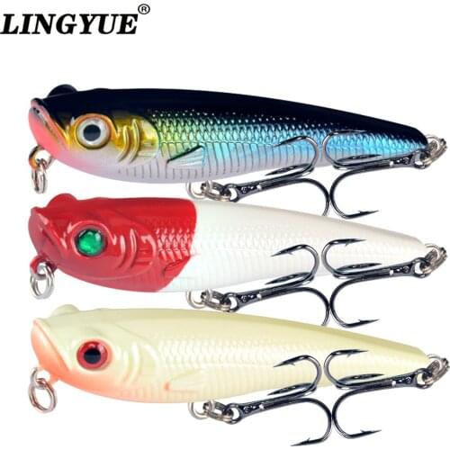 LINGYUE 1pcs Pencil Fishing Lures 7cm 7g Hard Baits Artificial Make Bass Crankbait Wobblers Fishing bait Treble Hooks Tackle