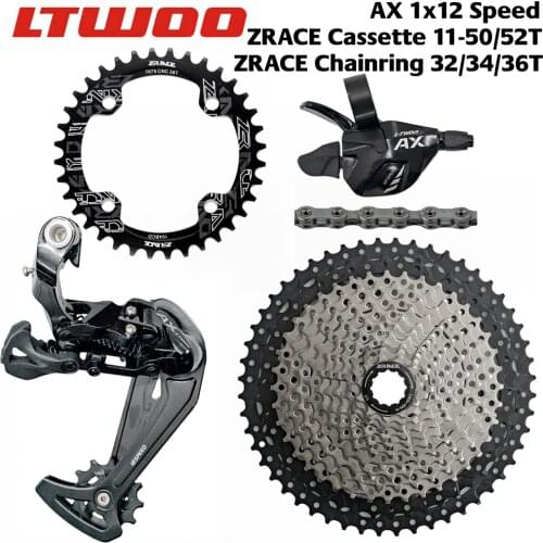 LTWOO AX12 12 Speed Trigger Shifter + Rear Derailleur 12s + ZRACE Cassette 52T / Chainrings + SUMC S11 Chain, PCR BEYOND EAGLE
