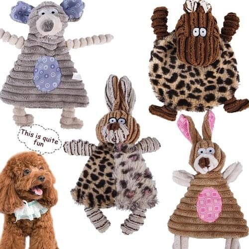 Cute Pet Dog Molars Interactive Toy Dog Toy Duck Scorpion Chewing Plush Fun Elephant Wool Durable Cartoon Cat Sound Supplies