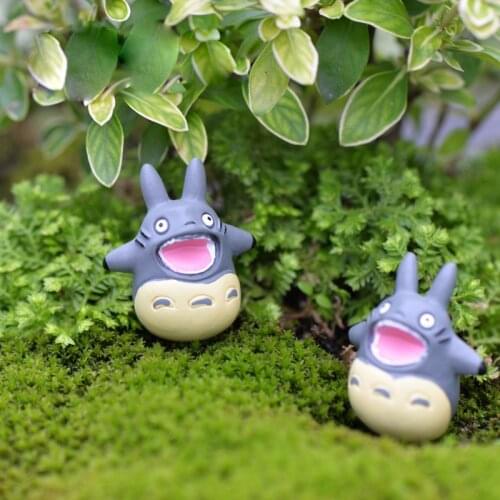Cute Big Laughing Totoro Miniature Fairy Garden Home Houses Decoration Mini Craft Micro Landscaping Decor DIY Accessories
