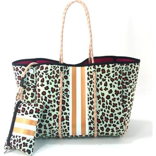 Neoprene Beach Bag Women Large Capacity Shoulder Bags Light Bolsas Ladies Fashion Casual Handbags Summer Vacation