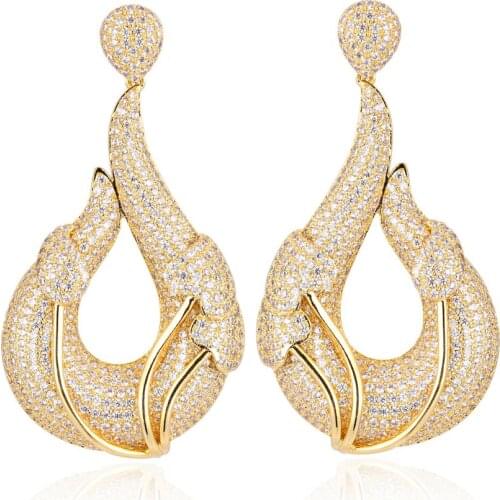 GrayBirds European And American Popular Heart Shaped Leaf Earrings For Womens Party Jewelry High Quality AAA Cubic ZirconMLE151