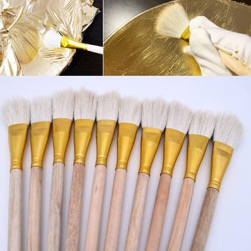 Wool brush for gilding gold silver leaf - Soft brush gilding tool for sweep and brush the leaf 20 pcs per pack free