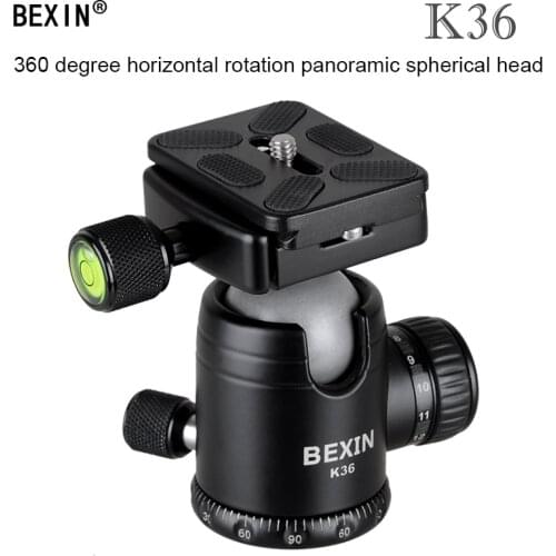 Universal 360 Horizontal Rotation Panoramic Tripod Ball Head Heavy Duty loading 20kg W/Quick Releae Plate for Canon DSLR Camera