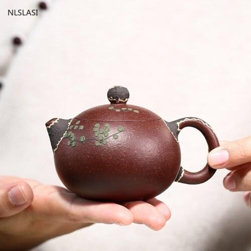 Yixing Classic Xishi tea pot Purple Clay filter Teapots beauty kettle Raw ore Handmade Boutique Tea set Authentic gifts 140ml
