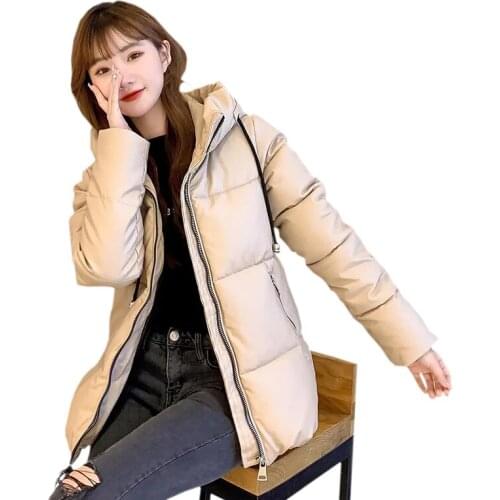 2021 Hooded Casual Short Winter Jacket NewWomen Parkas Pockets Thick Loose Ladies Coat Female Warm Down Cotton Padded Jackets