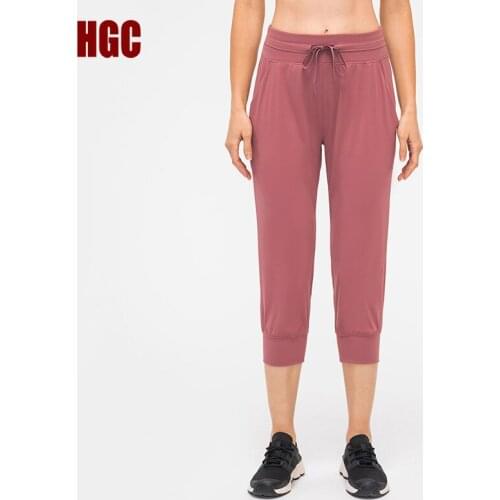 Women Yoga Pants Spring And Summer Gym Leggings Sport Women Fitness Tights High Waist Pocket Leisure Running Cropped Trousers