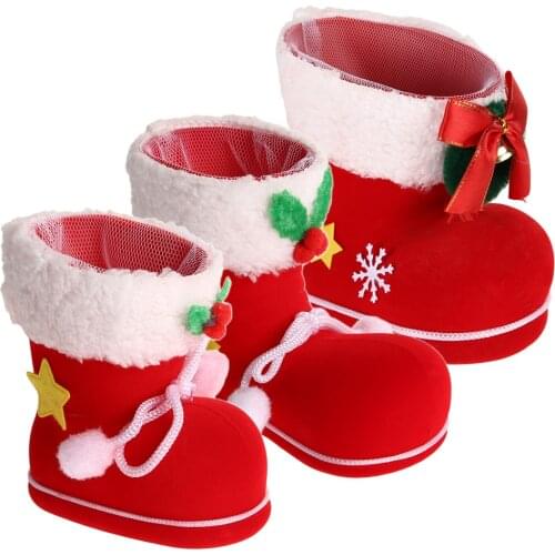 1PC Merry Christmas Candy Boots Gifts Christmas Decorations for Home Xmas Stocking Natal Decor New Year Decoration