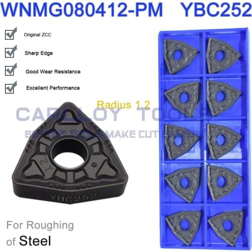 10pcs Carbide Plate WNMG080412-PM WNMG 080412 PM YBC252 For Steel L8MO2