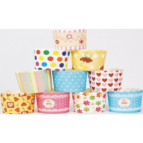 100pcs/lot Free shipping Paper bucket MUFFIN paper cake cups Paper CUPCAKE CASES baking cup cake holder