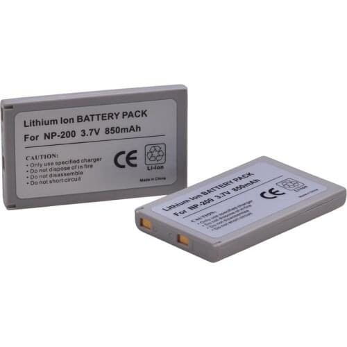 2Pcs 850mAh NP-200 NP200 Lithium ion battery pack for KonicaMinolta DiMAGE Xg, X, Xi, Xt, Xt Biz, X20, X21, NP 200 battery
