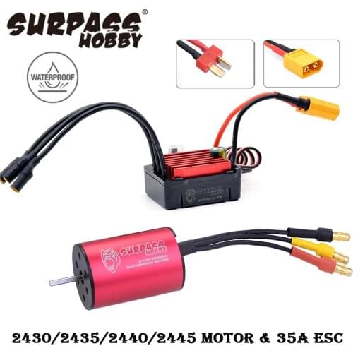 2430 2435 2440 2445 Waterproof Brushless Motor 25A 35A ESC for Traxxas HSP Wltoys 1/16 1/18 RC Truck Monster Car Boat Bait