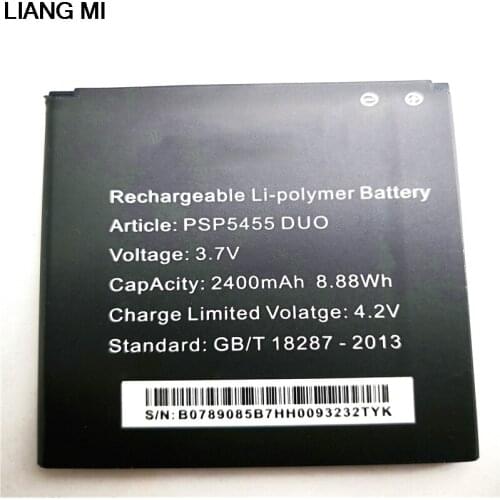 3.7V 2400mAh Replacement PSP5455 Battery For Prestigio PSP 5455 DUO Bateria Batterie Mobile Phone with phone stander