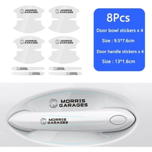 4Pcs Invisible Car Door Bowl Handle Protector Stickers For Morris Garages GT GS Hector HS MG3 MG5 MG6 MG7 ZS EZS EHS MG ZS