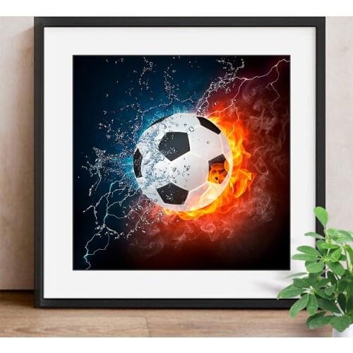 Diamond Mosaic Cartoon 5D Paint With Diamonds Soccer Full Square/Round Drill DIY Birthday Party Decorations Kids