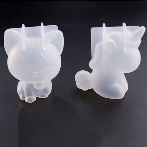 Aouke Transparent mirror Mythical Animal cat silicone mold DIY fondant mousse mold Decoration mould