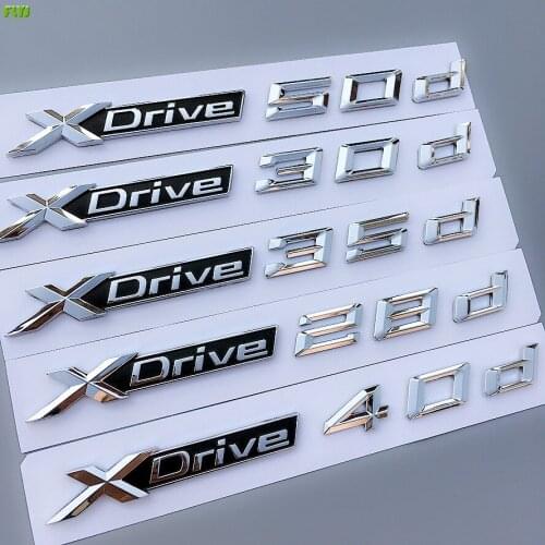 Car ABS Fuel emissions car stickers car styling accessories For BMW X1 X2 X3 X4 X5 X6 xdrive 18d 20d 25d 28d 30d 35d 40d 50d