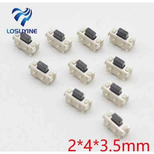 Free shipping 50PCS SMT 2X4X3.5MM Tactile Tact Push Button Micro Switch Momentary