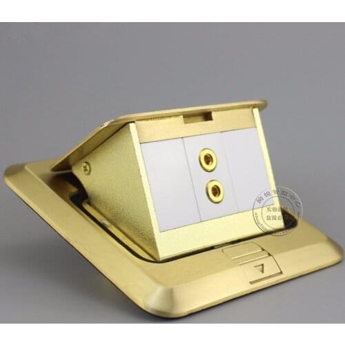 Bronze Pop-up 2 Binding Banana Post Connector Surround Theater Speaker Floor Panel Ground Outlet Socket Receptacle