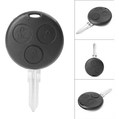 Black Car Uncut Key Blade Key Shell for Benz Smart Two 450 Key Case