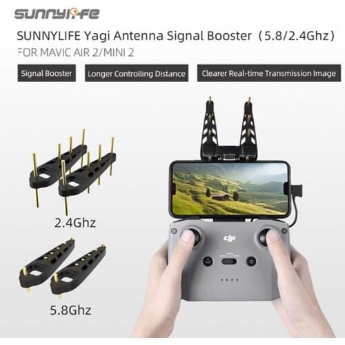 DJI Mini 2 Yagi 2Pcs Antenna 5.8Ghz/2.4 Ghz Remote Controller Signal Booster Range Extender For Mavic Air 2/DJI Mini 2 Drone
