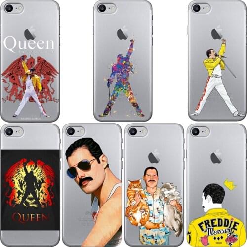 Freddie Mercury Rainha Queen banda TPU soft silicone phone case for iPhone11 11Pro Max X XR XS Max 8 8Plus 7 7Plus 6 6Plus 5S SE