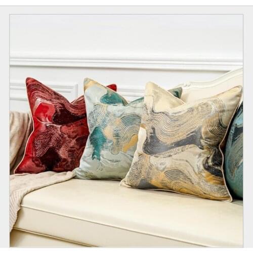 Geometric Upscale cushions Luxury car pillow Decorative cushion European cushion cover office Nordic Jacquard