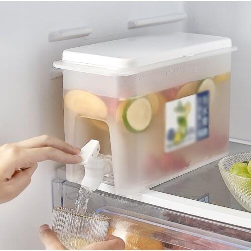 3.5L Cold Water Pot Large Capacity Summer Refrigerator Lemonade Jug Plastic with Faucet Household Fruit Tea Ice Milk Cold Drink