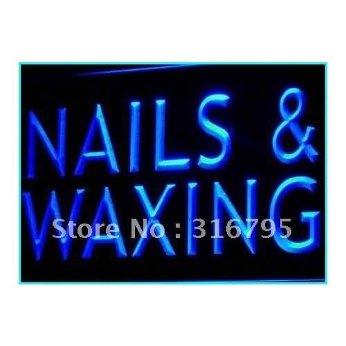 I358 Nails & Waxing Beauty Salon Saloon Light Signs On/Off Switch 20+ Colors 5 Sizes