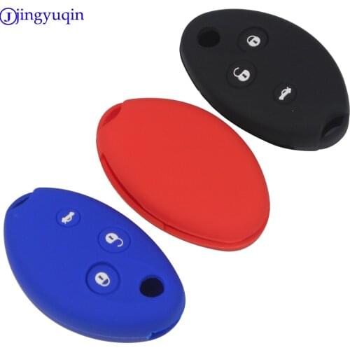 Jingyuqin 10pcs Silicone rubber car key case cover set holder For Citroen Xsara Picasso C8 C5 Berlingo 3 button Remote key case