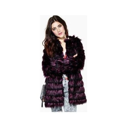 Top brand Fur Women Faux Coat Stock Clearance Sales high quality
