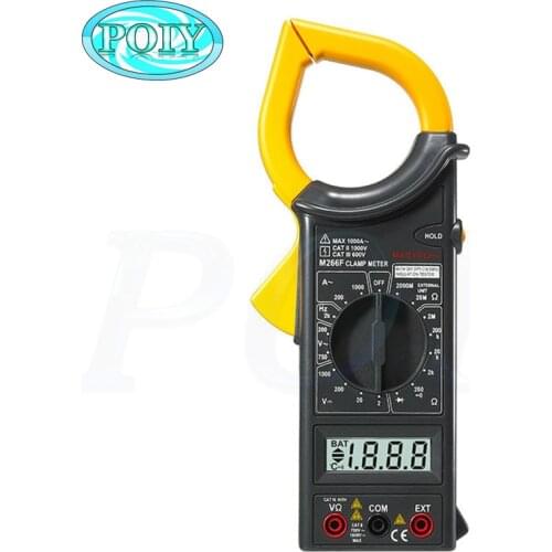 MASTECH M266C Digital Clamp Meter Voltmeter Ohmmeter ACVoltage AC Current Resistance Temp Tester Detector with Diode multimeter