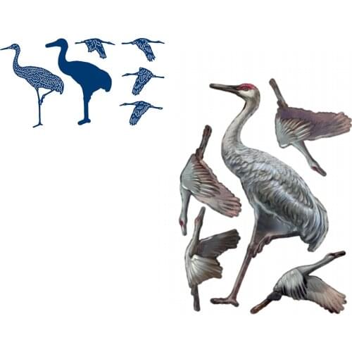Flock of Cranes Metal Cutting Dies Scrapbook Diary Decoration Stencil Embossing Template DIY Greeting Card Handmade 2021 NEW