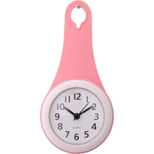 Multifunction 4 Iich Waterproof Bathroom Wall Clock with Suck Silent Shower Wall Clocks For Bedroom Ofiice