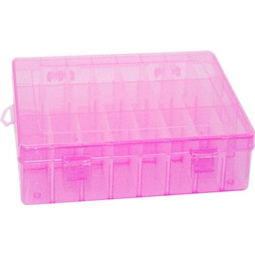 Fashion Make Up Tools Comestic Bags Cases 24 Slots Plastic Transparent Adjustable Jewelry Storage Box Organizer