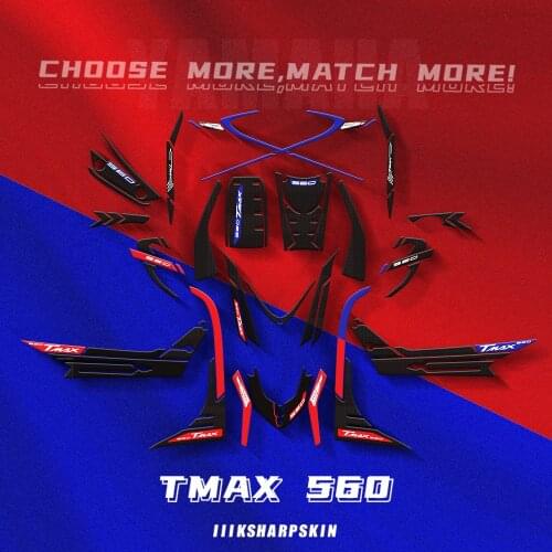 Motorcycle 3D Gel Front Rear Fairing Sticker moto Whole Car fuel tank pad Decal Sticker Kit For Yamaha TMAX 560 tmax560 2020