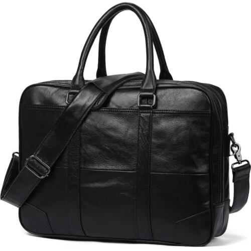 Hot Selling Mens Briefcase Casual Retro bag Mens Business Leather bag MENS Bag 15.7-Inch Laptop Handbag