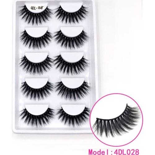 NEW 5Pairs 10-25mm Natural 3D False Eyelashes Dramatic Volume Fake Lashes Makeup Mink Lashes Extension Makeup Tool Kit Cilios