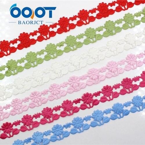 OOOT BAORJCT 1712235 hot sale 20 mm 25 yards hollow Flowers solid Grosgrain Ribbon, DIY handmade materials,Clothing accessories