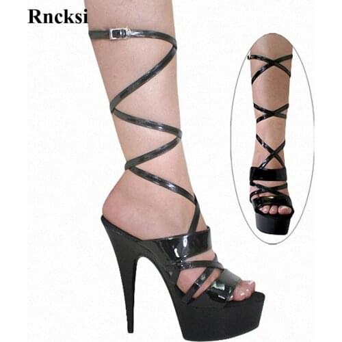Rncksi Women Sexy Blind Dance Shoes Fashion Womens 0pen Toe Platform Sandals 15cm High Heels Stiletto With Platform Dance Shoes