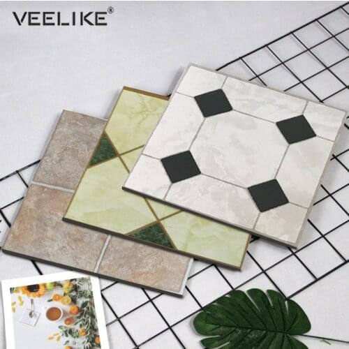 Self Adhesive Wall & Floor Stickers Waterproof Stone Thicken Tiles House Renovation Decals DIY Ground Room Decoration Coverings