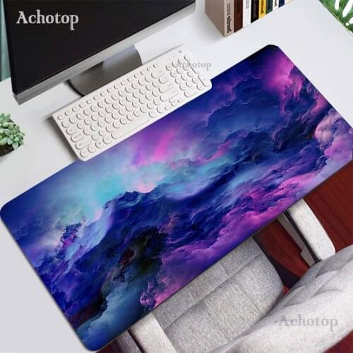 Blue Purple Cloud Space Mouse Pad PC Gamer Completo Notbook Mouse Mat Gaming Accessories Mousepad Gamer Large Pad Mouse Desk Mat