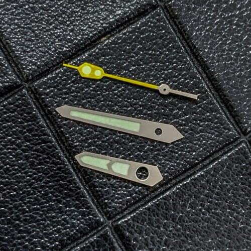 Mod Watch hands for NH35/NH36 Movement Uhrzeiger Mira las manos Regarder les mains cyan-blue luminous Watch Parts Accessories