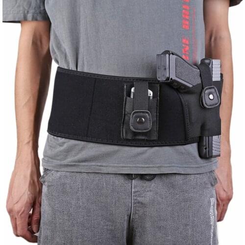 Universal Concealed Carry Holster Military Right Hand Portable Hidden Wide Belt Mobile Phone Holster for Outdoor Hunting Handgun