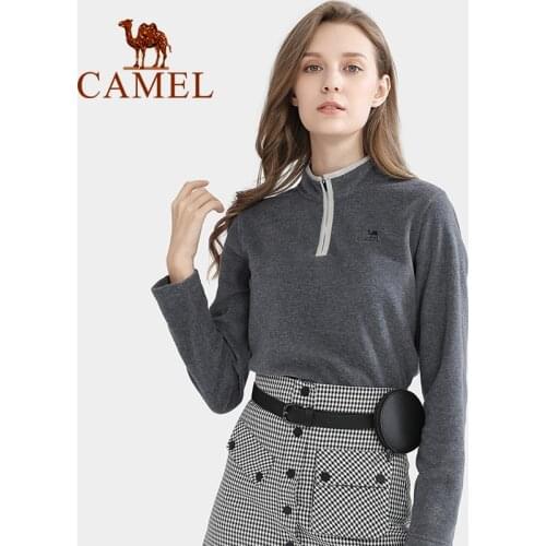 CAMEL Outdoor Fleece Clothing Women Men Autumn Winter Fashion Comfortable Soft Windproof Keep Warm Stand-up Collar Coat Unisex